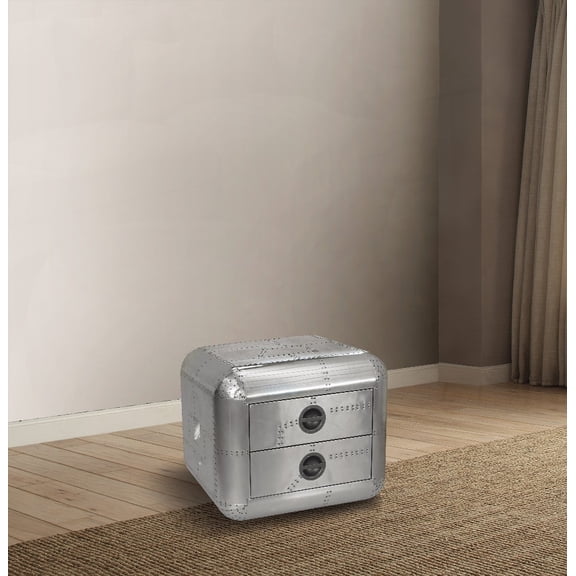 Aluminum 2-Drawer End Table - Balanced Surface Area