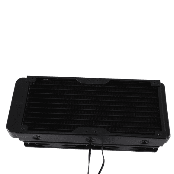Aluminum 2 Fans 240mm 10 Pipe Water Cooling Cooler Computer Radiator with Fan for CPU PC Water Cooling System, Straight