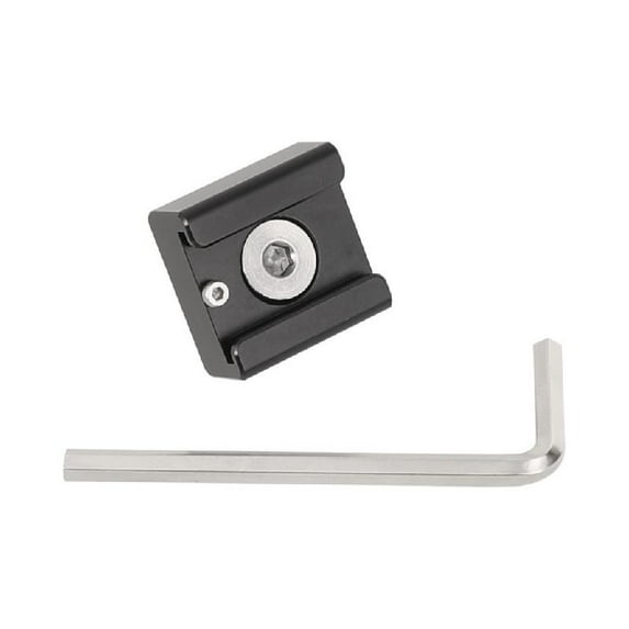 Aluminum 3/8in-16 Cold Shoe Adapter With Locating Pins Easy Connection ...