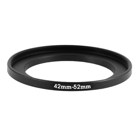 Aluminum 42mm-52mm Step Up Stepping Ring Adapter Camera Lens Filter Black 1pcs