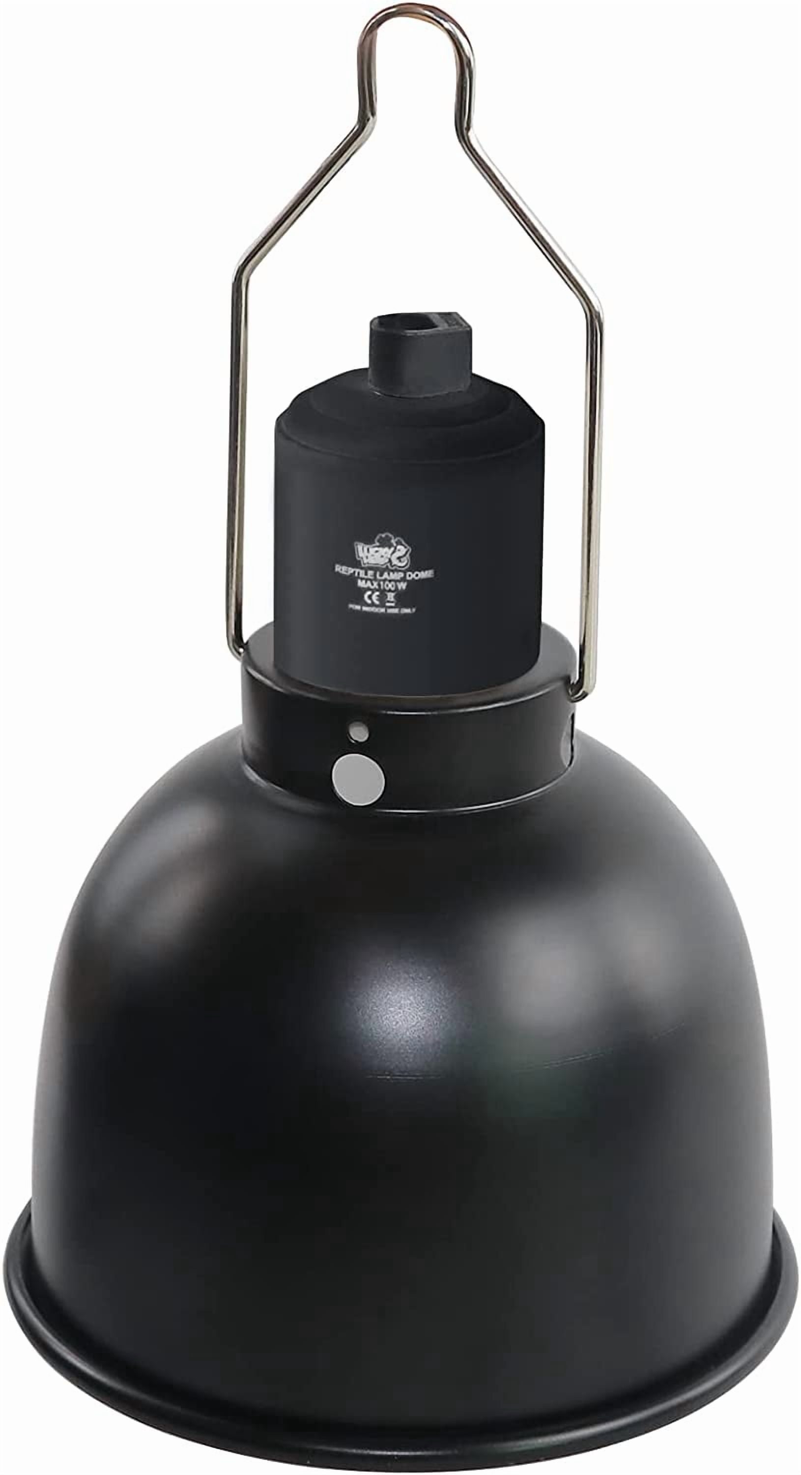Aluminum 5.5inch Shallow Dome Reptile Light Fixture, Reptile Heat Lamp Fixture for UVB Bulb Basking Heat Bulb