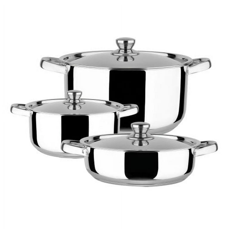 6 Pieces Pressed Alu Basic Cookware Set With Spining Bottom
