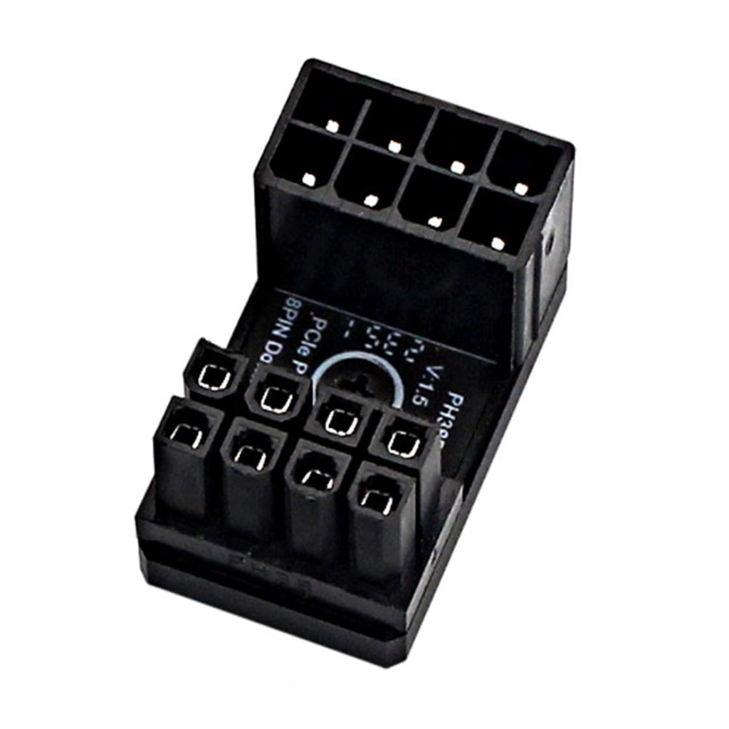 Aluminum 8Pin Power Connector Adapter 180 Degree Turning for Graphics ...