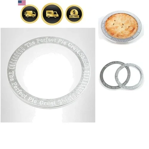 Aluminum 9 Inch Pie Crust Shield, Shown