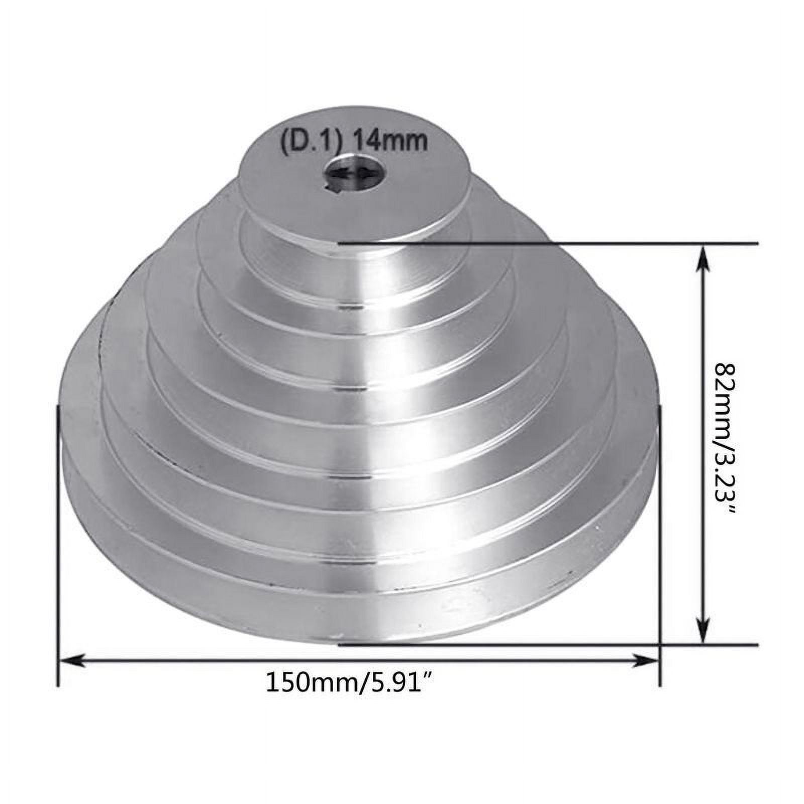 Aluminum A Type 5 Step Pagoda Pulley Wheel 150mm Outer Dia for Timing V