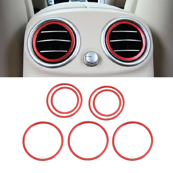 Aluminum Ac Air Outlet Ring Decor Circle For Mercedes For Benz C Class 2015-2021 Red Fangkenuo