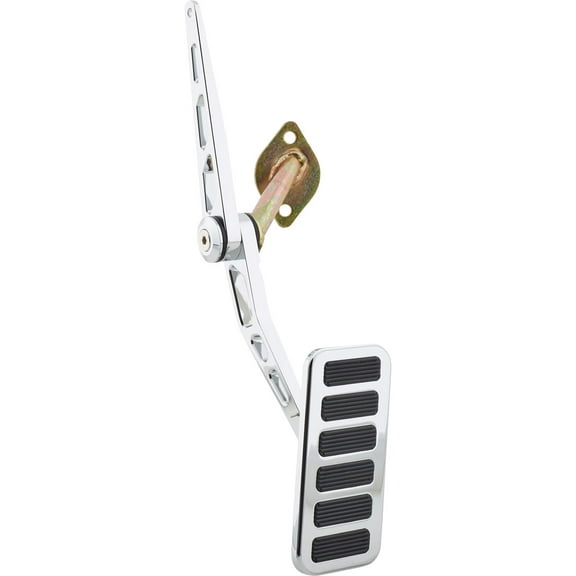 Speedway Motors Aluminum Accelerator Throttle Pedal Assembly Compatible with 1955-57 Chevy, Firewall Mount Fits Tri-Five Bel Air One-Fifty Two-Ten Del Ray 2 x 5 Inch Pedal