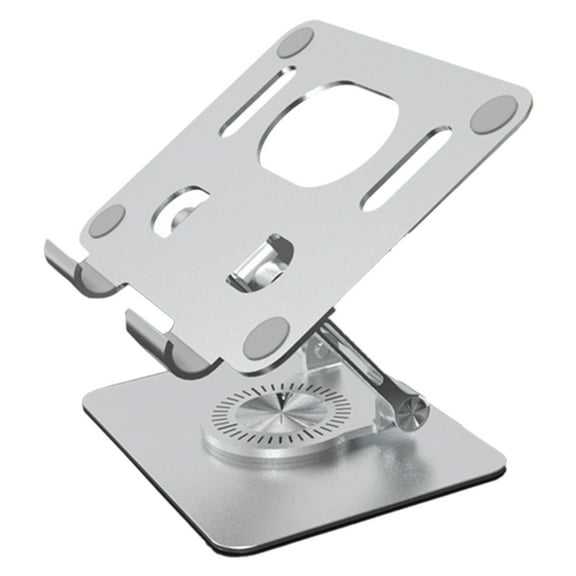 Aluminum Adjustable Tablet Stand Holder with 360° Swivel Base, Foldable Desktop Mount for Drawing, Typing, Video Calls Compatible with Tablet (8-13")