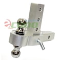 thumbnail image 1 of Aluminum Adjustable Tow Hitch with Dual Ball, 6" Drop/Raise, for Most Vehicles, 1 of 3