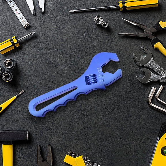Aluminum Adjustable Wrench for 3AN-16AN Fittings | Non-Marring Hex Jaw | Ergonomic Easy-Grip Handle | Slim Profile | Automotive & Racing Tool | 1 Piece