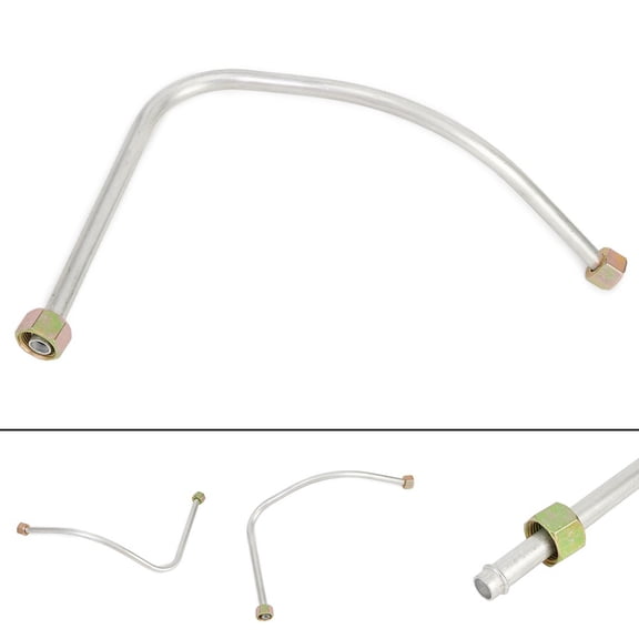 Aluminum Air Compressor Exhaust Tube G3/8 Thread 435mm Length Replacement Air Pipe Pump Spare Part Silver Tone
