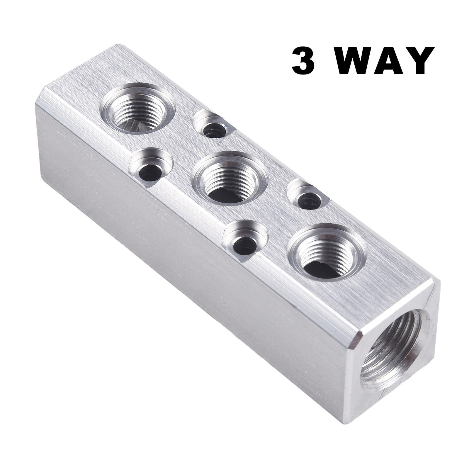 Aluminum Air Hose Inline Manifold Block Splitter G1/4 Threaded Manifold ...