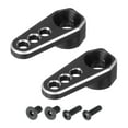 thumbnail image 1 of Aluminum Alloy 1/18 25T Steering Servo Arm Horn Black for DIY RC Car/Boat/Airplane Boat 2 Pcs, 1 of 6