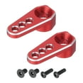 thumbnail image 1 of Aluminum Alloy 1/18 25T Steering Servo Arm Horn Red for DIY RC Car/Boat/Airplane Boat 2 Pcs, 1 of 6