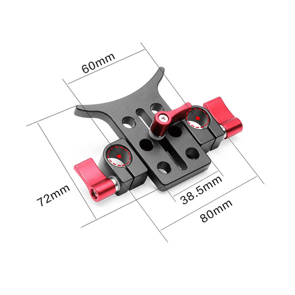 Aluminum Alloy 15MM Lens Support Bracket for DSLR Rig Rod Clamp System Lightweight, Stable Spare