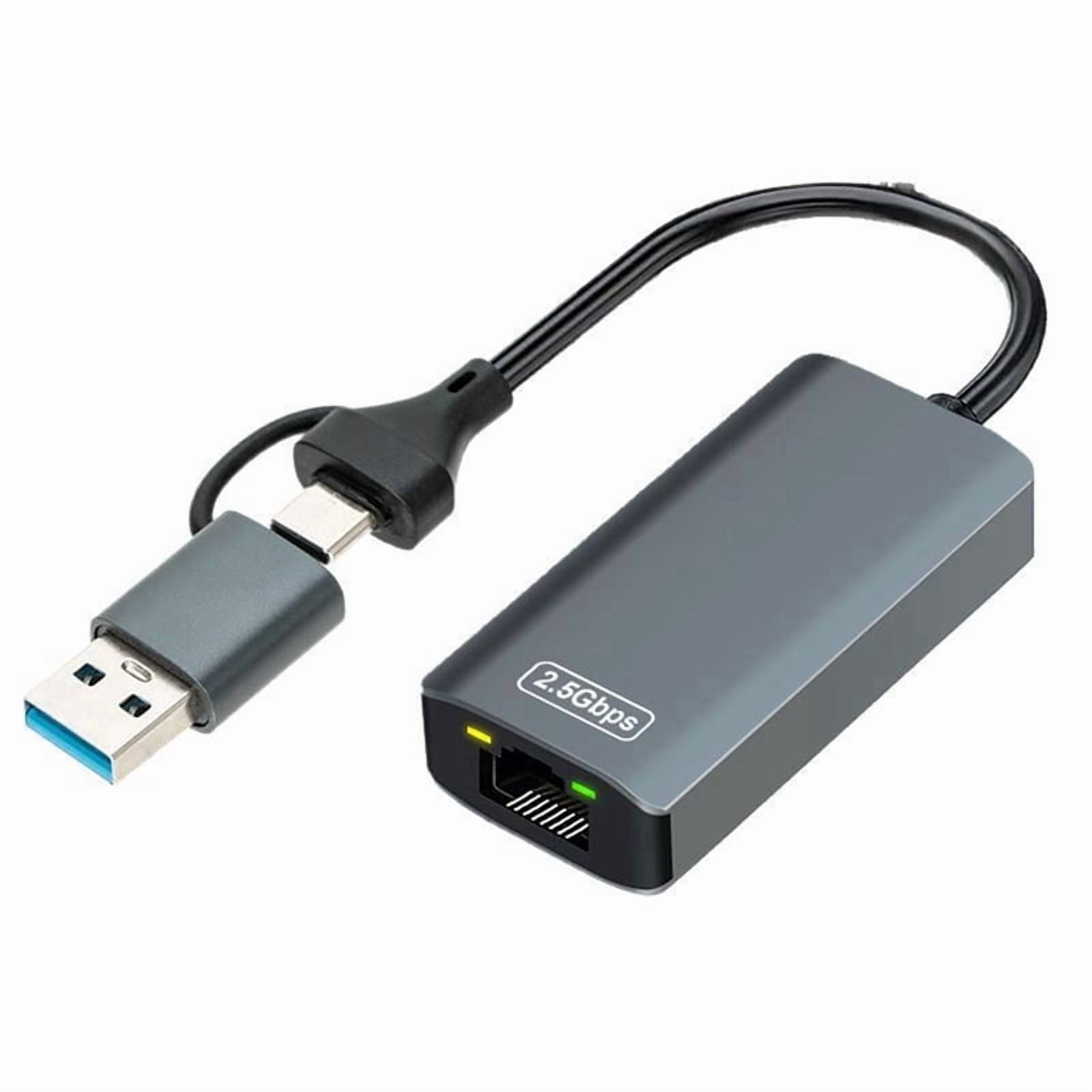 Aluminum Alloy 2.5G USB-C to Ethernet Adapter, 2500Mbps RJ45 LAN ...
