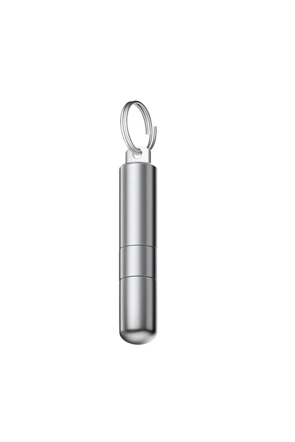 Aluminum Alloy 2-in-1 Cleaning Tool, Soft Brush and SIM Ejector Keychain, Portable