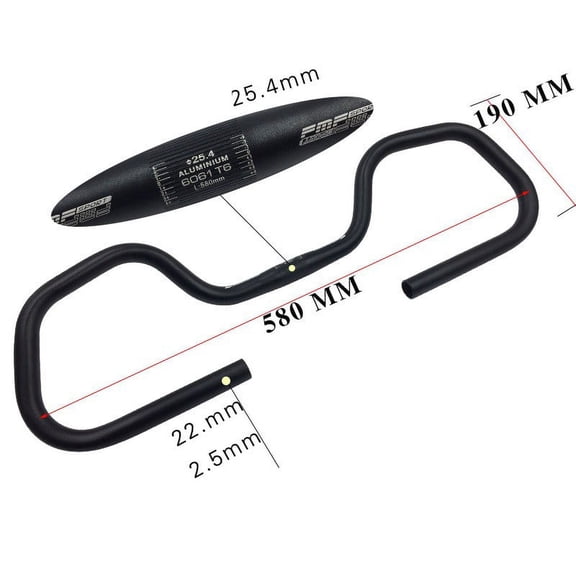 Aluminum Alloy 25.4/31.8mm Bicycle Cycle Handlebar Leisure Butterfly Handlebar 25.4mm