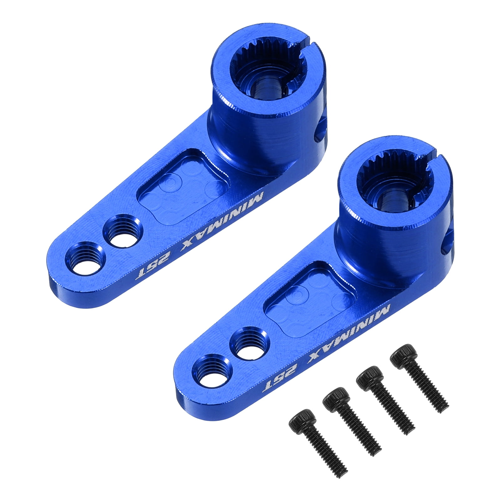 LT Easiyl Servo Saver in lega di alluminio 25T 3 fori regolabile Hi Torque Servo Horn 25T Braccio regolabile per 1/8 1/10 Telecomando Auto Barca Elicottero, Rosso