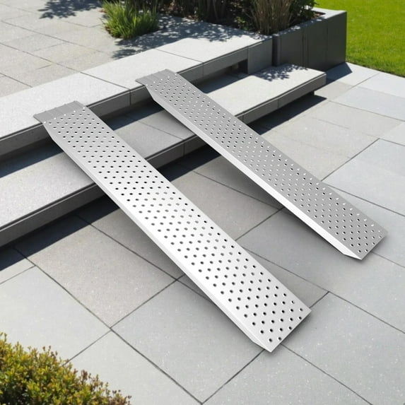Aluminum Alloy 2Pcs Truck Ramps Loading,Vehicle Loading Ramp,Trailer Ramps,Shed Ramp,ATV Ramps,9" Wide Anti-Slip Surface 63" Long Lightweight 1200lb Capacity for Lawn Mowers & Dirt Bikes