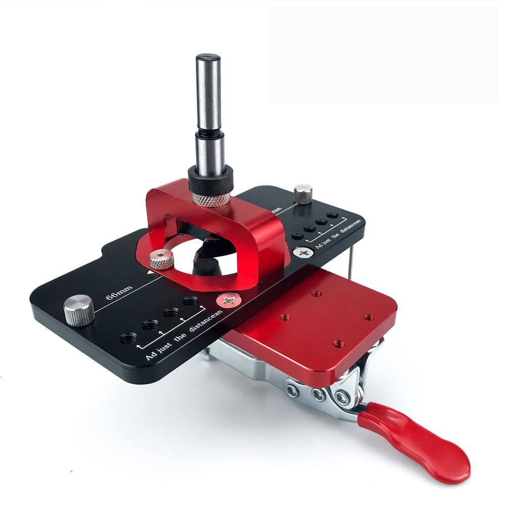 Aluminum Alloy 35MM Hinge Boring Hole Drill Guide Hinge Jig with Clamp For Woodworking Cabinet Door Installation