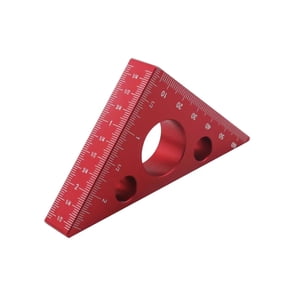 Aluminum Alloy 45 90 Degree Angle Ruler Metric Scale Woodworking Carpenter Square Measuring Height Gauge DIY Hand Tool