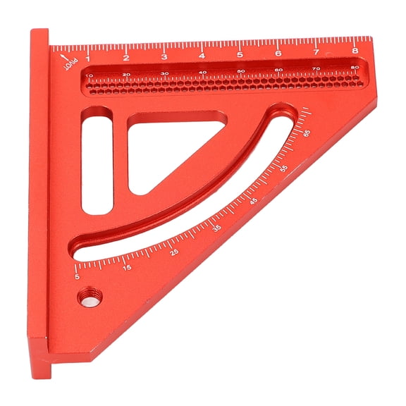 Aluminum Alloy 45 Degree Mini Carpenter Square Ruler for Woodworking Marking