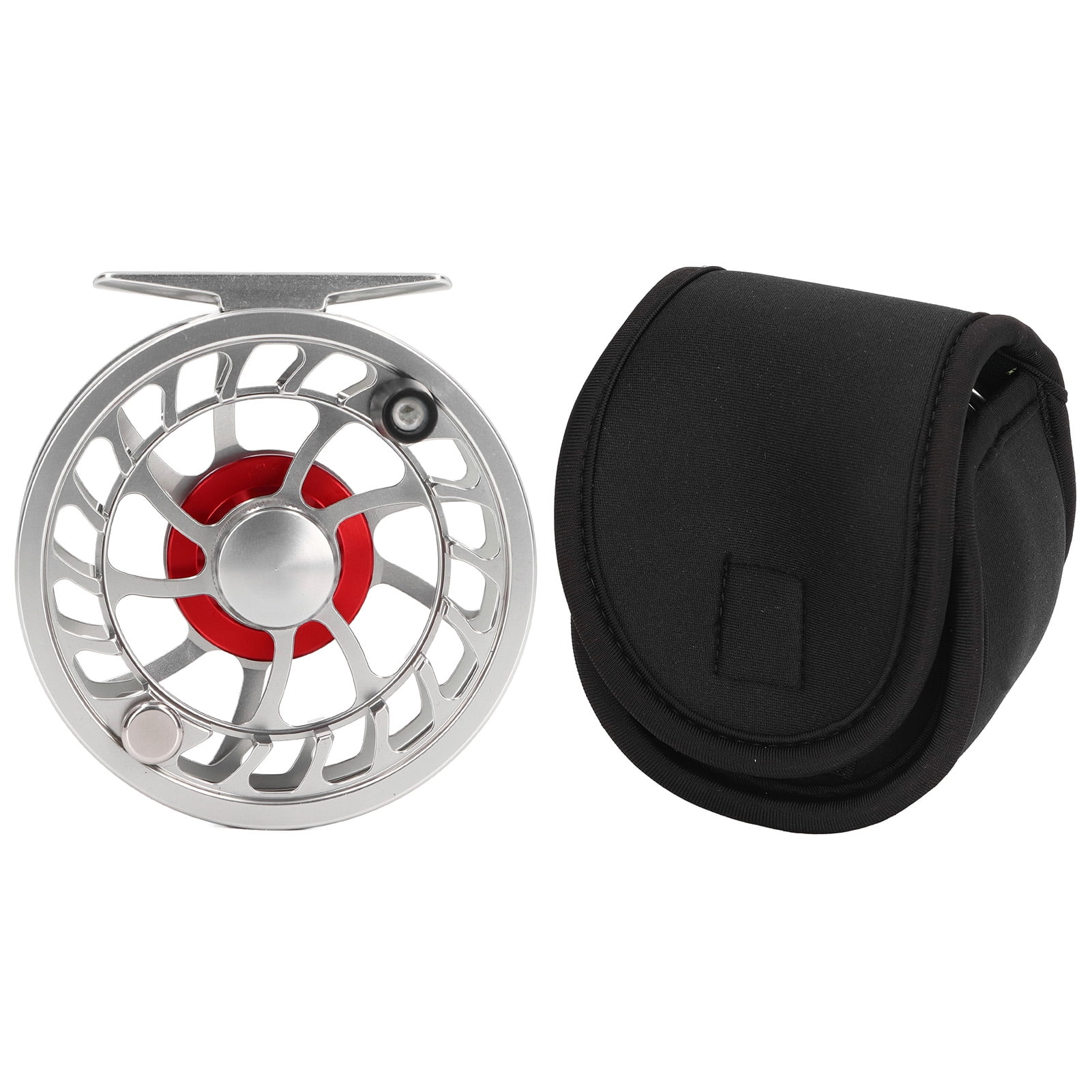 Aluminum Alloy 5/6 Silver and Red Fly Fishing Reel Seawater Corrosion