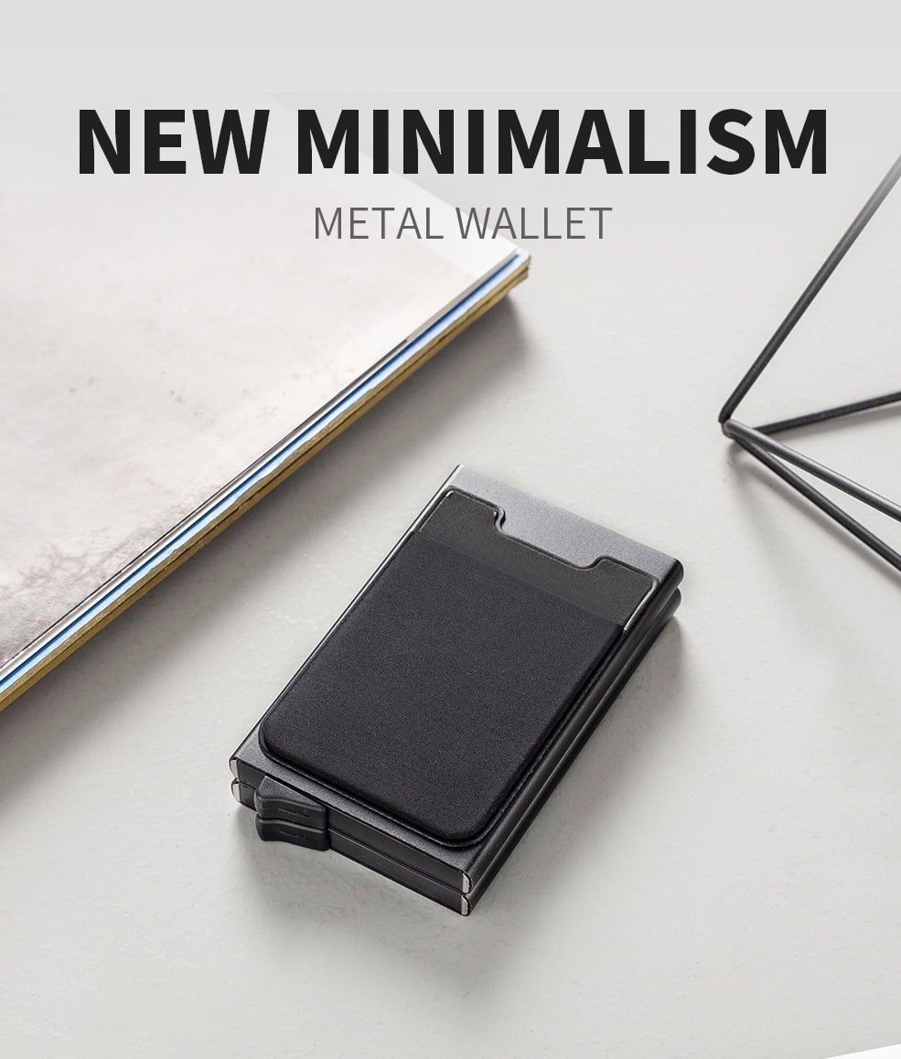 Ogon Designs Aluminium Wallet Large Capacity With Metal Lock Rfid Protection Against Fraud And Demagnetization Smart Case Oslo Large Model