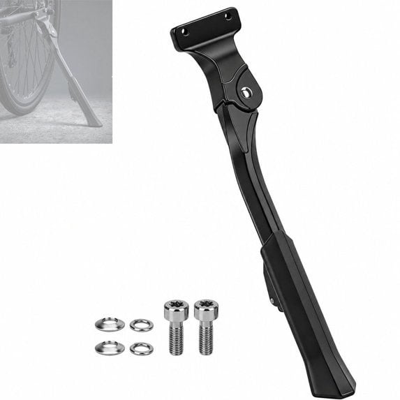 Aluminum Alloy Bike Kickstand, Single Bracket Adjustable Length for Mountain Bikes & Electric Bikes