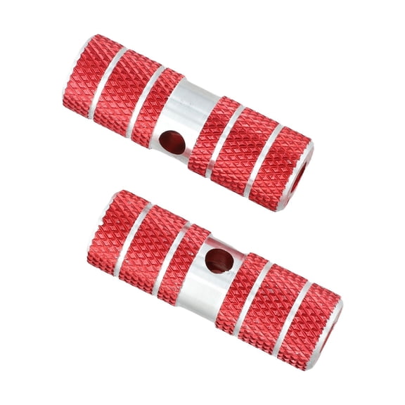 Aluminum Alloy Bike Pegs Mountain Bike Pedals Cycling Rear Stunt Pegs with Anti-Slip Design 70mm Length 9mm Inner Diameter 23mm Outer Diameter for Mountain Bike Bicycle Front Rear Axles(Red)