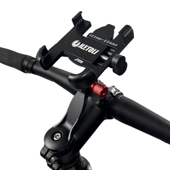 Aluminum Alloy Bike Phone Holder 360 Rotation, For 4.7" - 7.0" Phone Size Bicycle Stem Mount, Sturdy & Durable Cycling Accessories