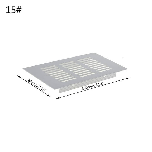 Aluminum Alloy Breathable Mesh Rectangle Vent Grill Kitchen Bedroom 15-50cm Ventilation Grille Cover Multi-purpose Vent