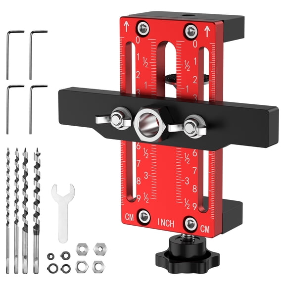 Aluminum Alloy Cabinet Door Installation Positioner for Woodworking Adjustable Cabinet Hardware Jig Clear Marking Cabinet Door Jig for Cabinet Doors and Hinges