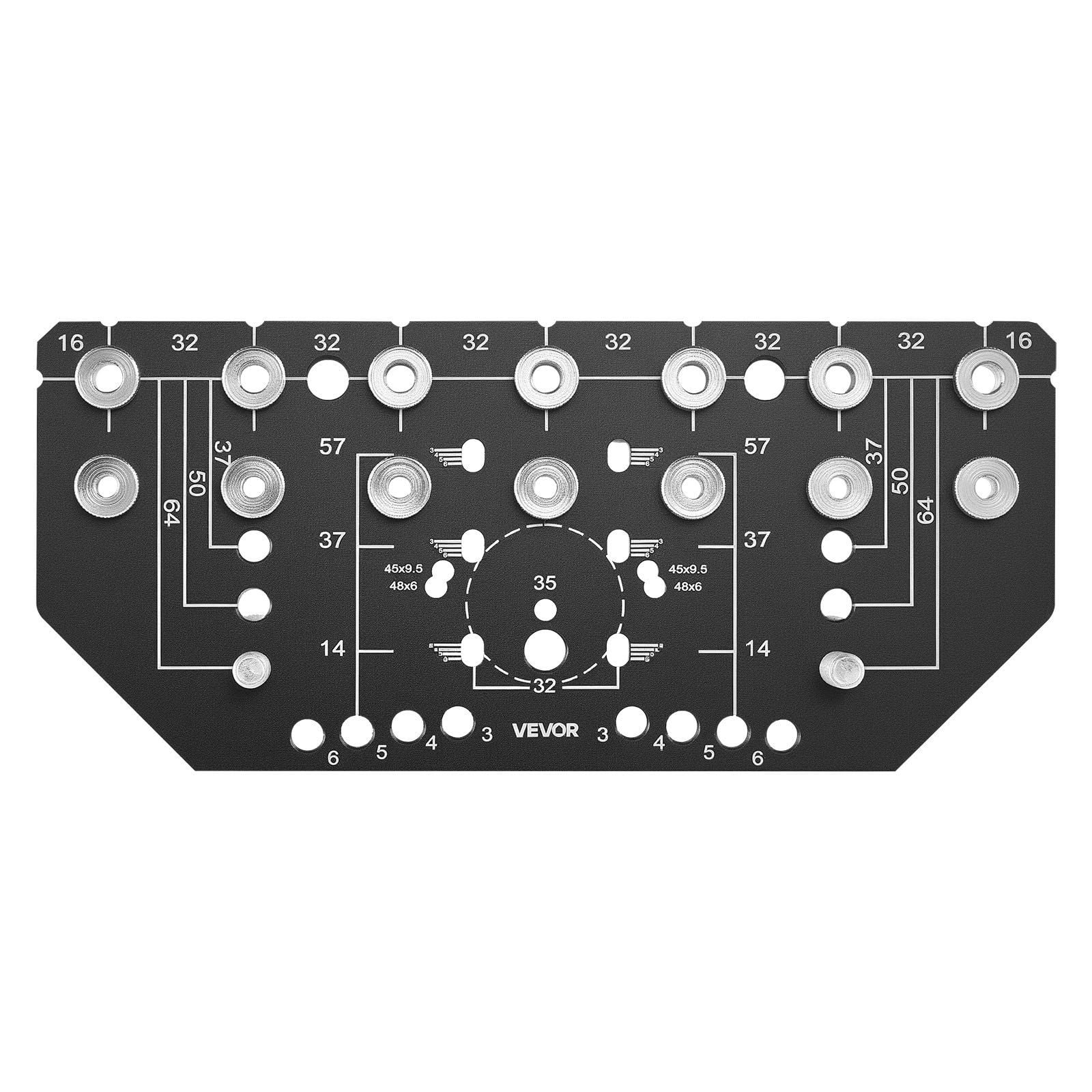 Aluminum Alloy Hardware Hole Drilling Template with 1/4 and 3/