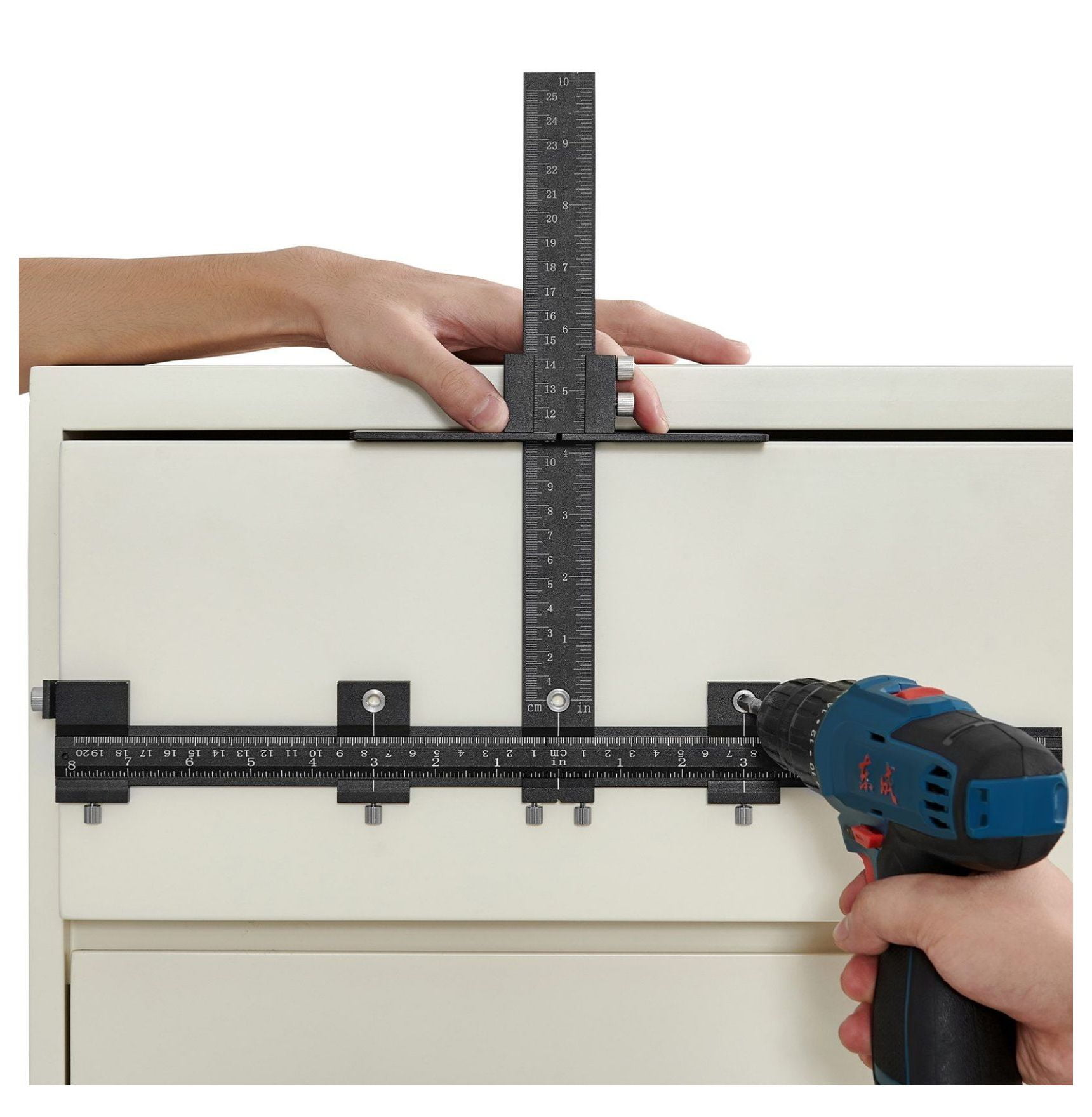 Aluminum Alloy Cabinet Hardware Jig - Adjustable Template Tool with ...