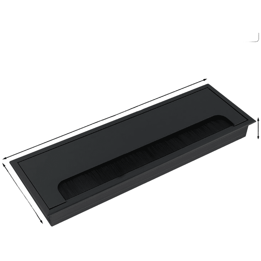 Aluminum Alloy Cable Management Box with Brush for Desk Wire Organizer ...