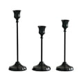 thumbnail image 1 of Aluminum Alloy Candle Holders Three-Piece Set Metal Decorative Piece Western Dining Table Wedding Holiday Decor Candlestick Set with Varied Heights for Layered Display and Romantic Ambience, 1 of 6