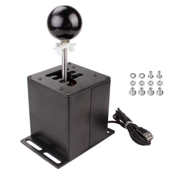 Aluminum Alloy Carbon Fiber Racing Simulator Shifter for Logitech G27 G29 T300 Realistic Manual Gear Shift Gaming Accessory