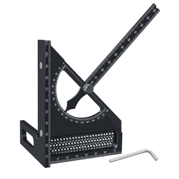 Aluminum Alloy Carpentry Protractor 180 Degree Adjustable Angles Tool For Accuracy Woodworking And Construction Projects
