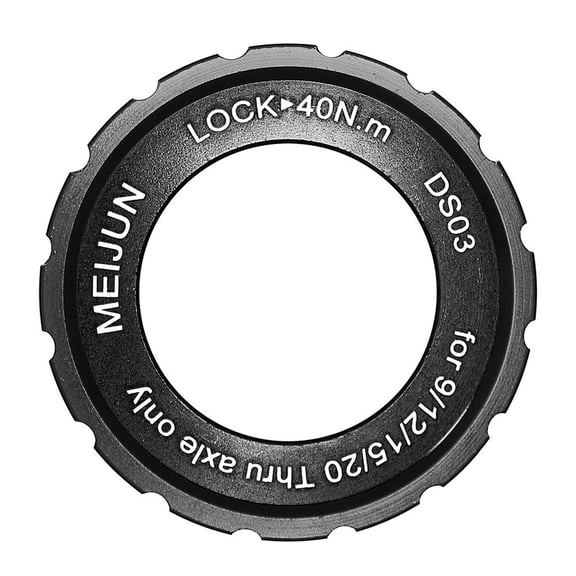 Aluminum Alloy Centerlock Disc Lockring Cover 9/12/15/20mm Thru Axle Compatible for Bicycle Mountain Bike Black