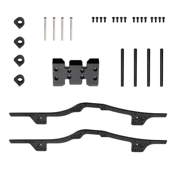 Aluminum Alloy Chassis Kits Frame Chassis for Enhancing Stability in SCX10 90046 Upgrading Crawling Adventures