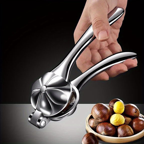 Aluminum Alloy Chestnut Clip, Chestnut Opener With Ergonomic Handle For Home Kitchen, Camping, Thanksgiving, Christmas - Easy To Use Nut Cracker Tool For Chestnuts, Walnuts,