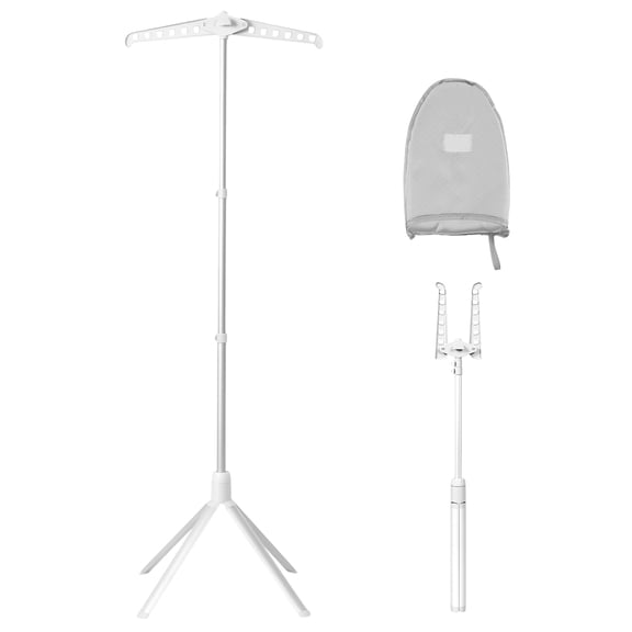 Aluminum Alloy Clothes Steamer Hanger Height Adjustable Ironing Rack 360° Rotatable Clothes Steamer Stand Foldable for Home