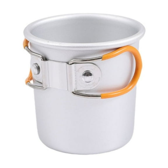 Aluminum Alloy Coffee Mug with Folding Handle Picnics Drink Cup Utensils Outdoor Travel Water Cup Camping Picnics Mug