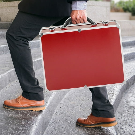 Aluminum Alloy Coin Storage & Display Box Holds 100 Coins Holders Slabs Red Case