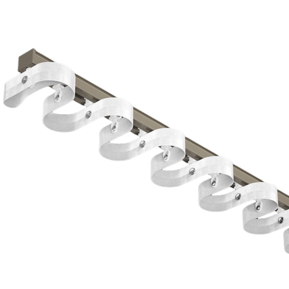 Aluminum Alloy Curtain Track, S-shaped Wavy Mute Sliding Curtain Rail, Ceiling Mount For Living Room Bedroom Room Divider,
