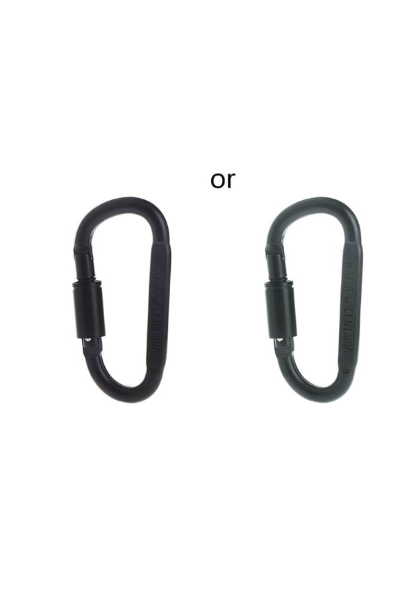 Aluminum Alloy D Ring Carabiners Clip D Shape Gate Small Keychain Carabiner Clip Outdoor Camping Mini Lock Snap Hook
