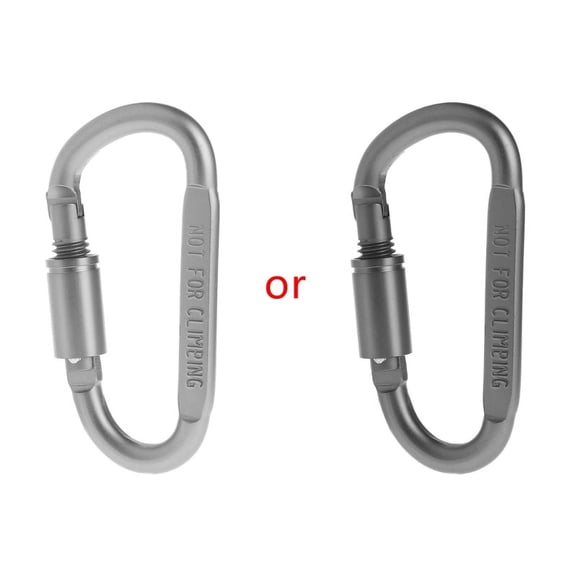 Aluminum Alloy D Ring Carabiners Clip D Shape Gate Small Keychain Carabiner Clip Outdoor Camping Mini Lock Snap Hook