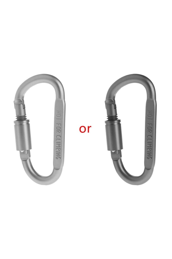 Aluminum Alloy D Ring Carabiners Clip D Shape Gate Small Keychain Carabiner Clip Outdoor Camping Mini Lock Snap Hook